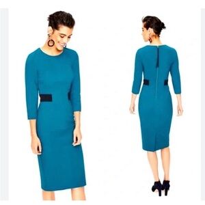 Boden Laura Ottoman Teal Dress 14